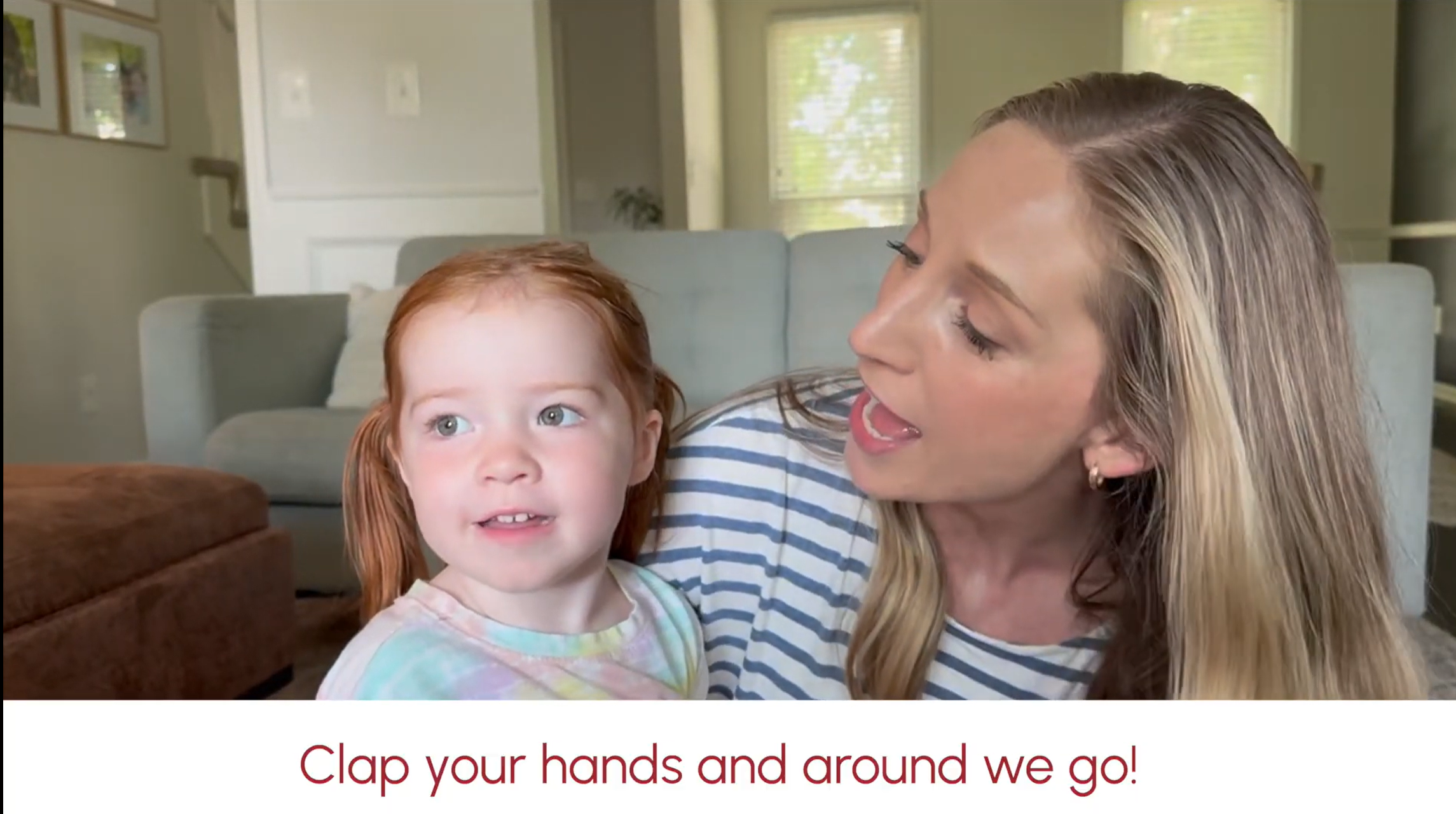 Mom and child singing Oliver Twist song